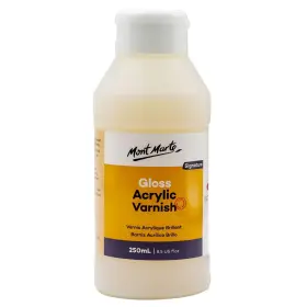 Mont Marte 328577056291 Gloss Acrylic Varnish Signature 250ml 8.5 Us Fl. Oz Paint