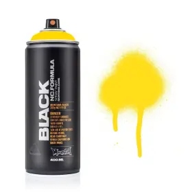 Montana 048500264412 Cans 264412 Black Power Yellow Aerosol - 400ml