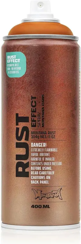 532573 Montana Cans Effect Rust Spray Paint 400ml Orange Brown