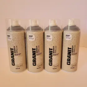 Montana Cans 048500415395 4 Granit Effect Spray Paint 10oz 400ml Grey