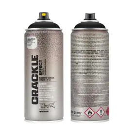 Montana Cans 048500418495 Crackle 400 Ml Color Traffic Black Spray Paint 13.5 Fl