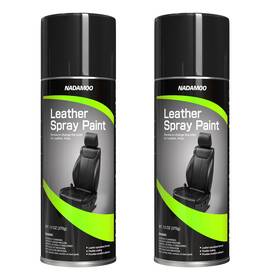 Nadamoo Bur3341-lsp-bl-2 Leather Spray Paint Semi-gloss Black 2 Cans - Flexible Finish Vinyl Coating F