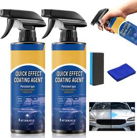 Niluto 313035665671 2 Pcs Advanced Car Coating Sprays Quick Acting Scratch Wax And Glass Cleaner