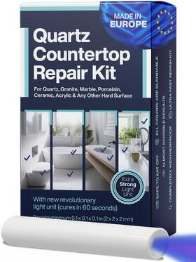 Nnrepair C101a Quartz Countertop Repair Kit Clear White Acrylic And Dark Color