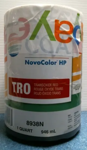 8938n Novocolor 79176 Hp Transoxide Oil-based Paint Colorant Red 1 Quart Fs