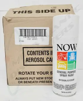 21212 Now 6 Gloss White General Purpose Spray Paint Interior/exterior
