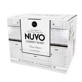 Nuvo 744759455055 2 Quart Titanium Infusion White Cabinet Paint Kit