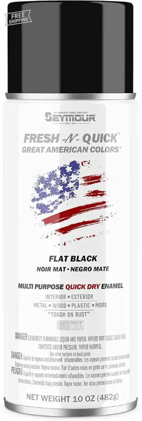 Of Sycamore 445016899836 Paint 11-10 Fresh-n-quick Multi-purpose Spray Enamel Flat Black