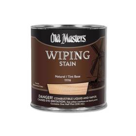 Old Masters 11116 Semi-transparent Clear Oil-based Wiping Stain 0.5 Pt