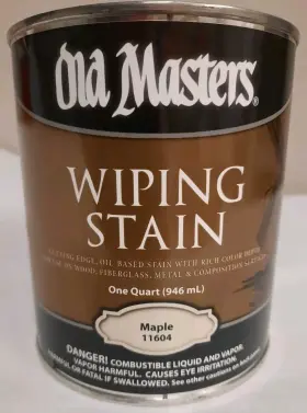 11604 Old Masters Wiping Stain Maple 1 Quart Can Rich Color Depth