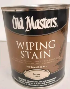 12904 Old Masters Wiping Stain Pecan Liquid 1 Quart Can Rich Color Depth