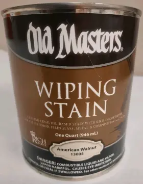13004 Old Masters Wiping Stain American Walnut 1 Quart Can Rich Color Depth