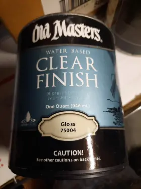 75004 Old Masters Gloss Clear Finish Water Based 1 Quart Can