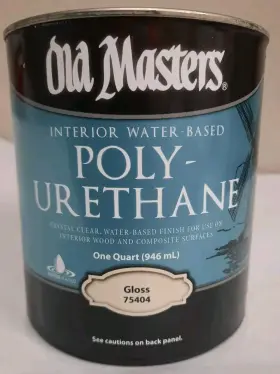 75404 Old Masters Poly Urethane Gloss Interior Water Based 1 Quart Can