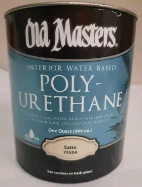 75504 Old Masters Poly Urethane Satin Interior Water Based 1 Quart Can