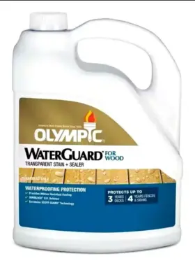 1305706 Olympic Waterguard Transparent Stain And Sealer For Wood Harvest Gold - 1 Gallon