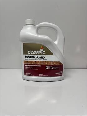 Olympic 55174xia Waterguard 1 Gal Sequoia Red Semi-transparent Exterior Stain And Sealer