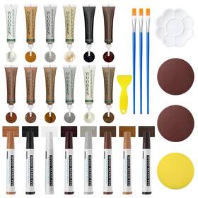 Oriflame Xb01 Wood Furniture Repair Kit 12-color Filler And 8-color Markers - Touch U