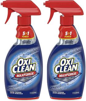 Oxiclean 57037-00070 2 Max Force 5 In 1 Power Laundry Stain Remover Spray 12 Oz - 2 Pk