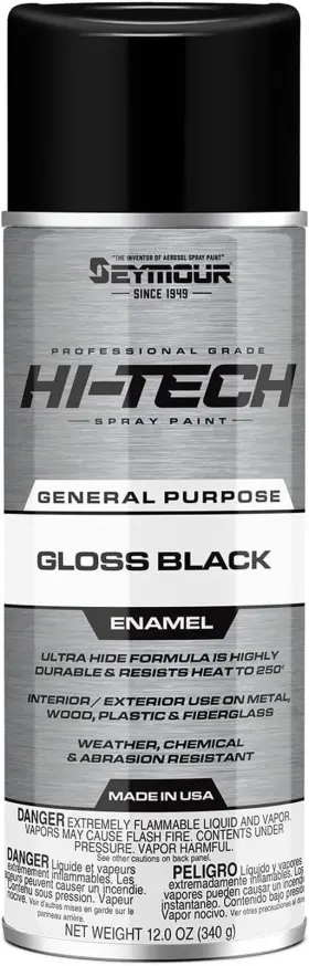16-115 Paint Hi-tech Enamels Spray Gloss Black