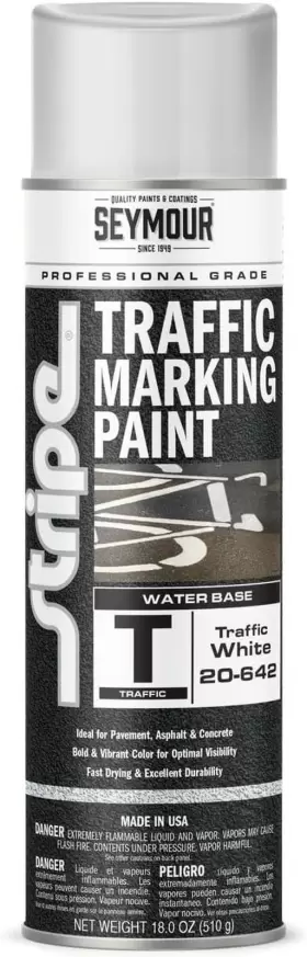 20-642 Paint Stripe Water Base Traffic Marker White