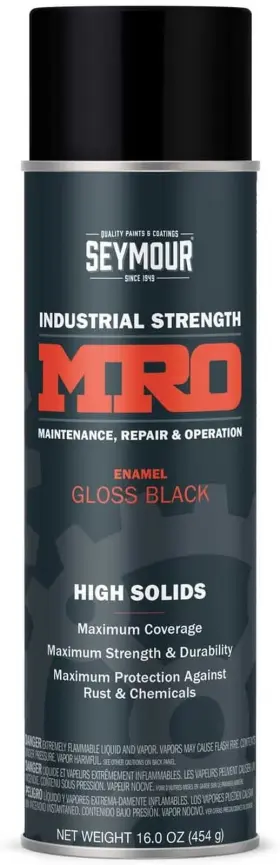 620-1415 Paint 445014750702 Seymour Industrial Mro High Solids Spray Gloss Black 16 Ounce