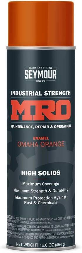 Paint 9501518 620-1450 Industrial Mro High Solids Spray Omaha Orange 16 Ounce Pack Of
