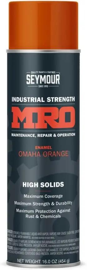620-1450 Paint 9501518 Industrial Mro High Solids Spray Omaha Orange 16 Ounce Pack Of