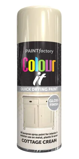 Paint Factory 055319517461 Gloss Finish Spray Cream 400 Ml