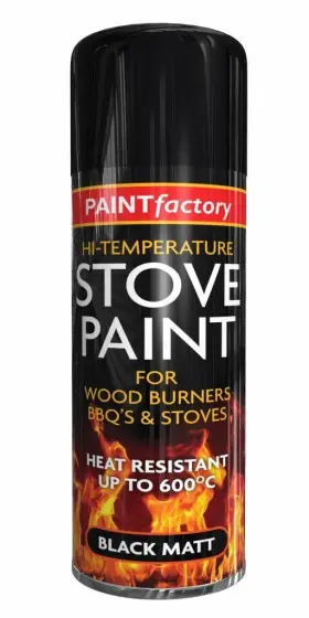 Paint Factory 055319529600 400ml Ultra High Coal Black Spray For Bbq Grill Stove