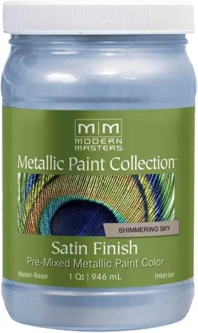Me514 Paint Sundries Solutions 705353656965 Quart Modern Masters Shimmering Sky Metallic Collection Satin Water-ba