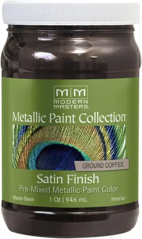 Me52532 Paint Sundries Solutions Quart Modern Masters Me525 Ground Coffee Metallic Collection Satin Water-bas