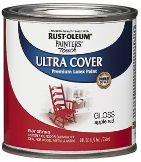 1966-730 Painters Touch Ultra Cover Latex Paint Red Apple 1/2-pint