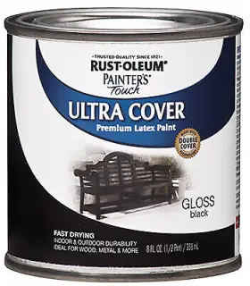 1979-730 Painters Touch Ultra Cover Latex Paint Gloss Black 1/2-pint