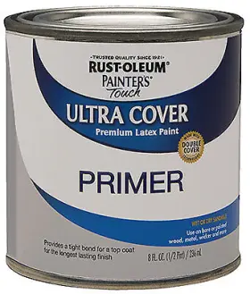 1980-730 Painters Touch Ultra Cover Latex Primer Paint Gray 1/2-pt