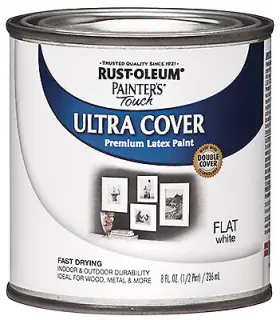 1990-730 Painters Touch 6 Pack Ultra Cover Latex Paint Flat White 1/2-pint