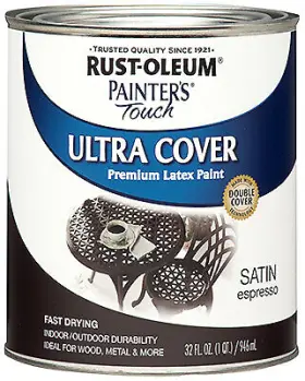 242018 Painters Touch 2 Pack - Ultra Cover Latex Paint Satin Espresso 1- Quart -242018