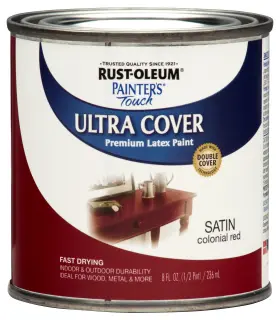 267312 Painters Touch 8 Oz Satin Finish Colonial Red Paint For Metal Wood Ceramic