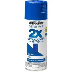 334032 Painters Touch 2x Rust-oleum Ultra Cover Paint Primer Deep Blue Gloss Spray