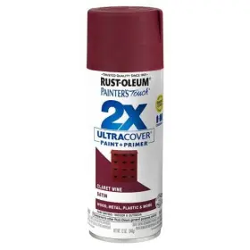 334062 Painters Touch 2x Rust-oleum Ultra Cover Paint Primer Claret Wine Satin Spray