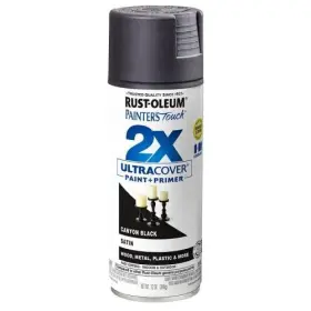 346951 Painters Touch 2x Rust-oleum Ultra Cover Paint Primer Canyon Black Satin Spray