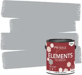 R-300-grf Paints Elements Interior Paint And Primer In One Eggshell 1 Gallon Gray Flann