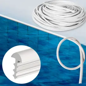 Pamase-pool.liner.lock-120ft Pamase 120ft Liner Lock - Inground Swimming Pool Beaded Wedge T-shape White