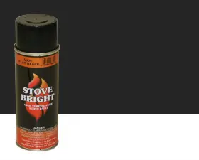 Pellethead 810004061712 High Temp Spray Paint For Stoves 1200 F Metallic 12 Oz Flat Black
