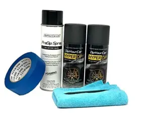 Plasti Dip International 850039605703 Hyperdip Peelable Emblem Car Paint Kit - Diy Set With Cans Of Shadow Black