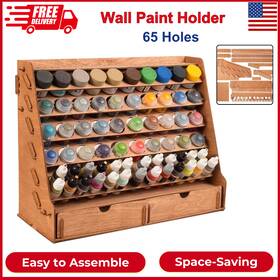 Plydolex Pr-420x165-nw Wall Paint Holder - Works For Warhammer 40k Dnd Other Figurines 65 Holes