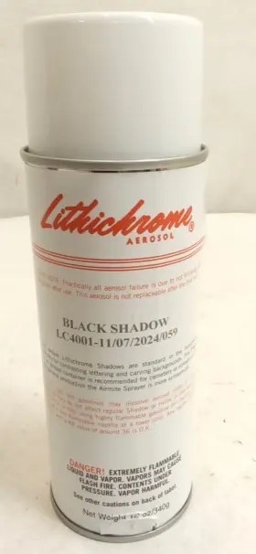 Lc4001 Pmi Lithichrome Aerosol Stone Tone Monument Spray Paint Black Shadow 12oz