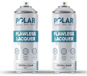 Polar Specialist Coatings 060649076861 Clear Matte Flawless Lacquer Spray - 2 X 13.5 Fl Oz Coat