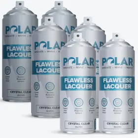 Polar Specialist Coatings 060964841151 Clear Gloss Lacquer Spray - 6 Pack 13.5 Oz Non-yellowing Scratch Resistant