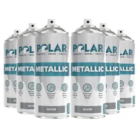 Polar Specialist Coatings 060964841199 Metallic Silver Spray Paint - 6 X 13.5 Fl Oz Ideal